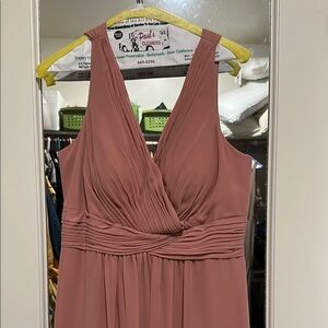 Elegant Mauve Bridesmaids Sleeveless Dress